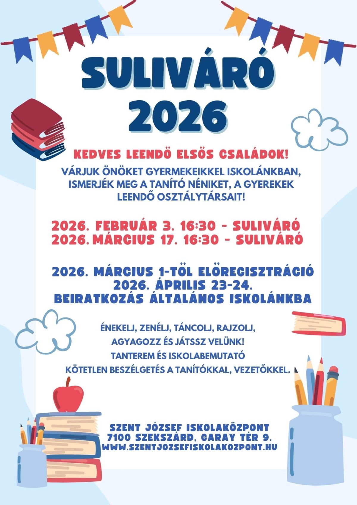 Szent József Általános Iskola suliváró 2026